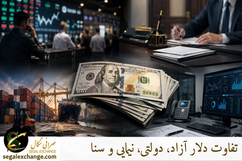 تفاوت دلار آزاد، دولتی، نیمایی و سنا