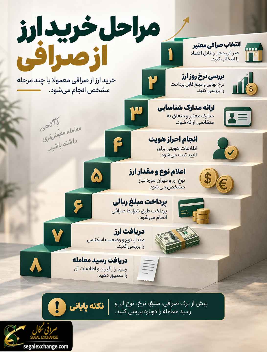 مراحل خرید ارز از صرافی